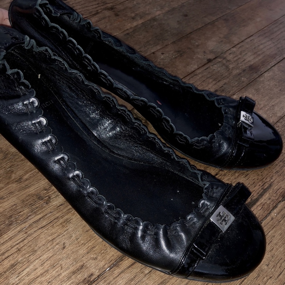 Tory Burch Black Flats
